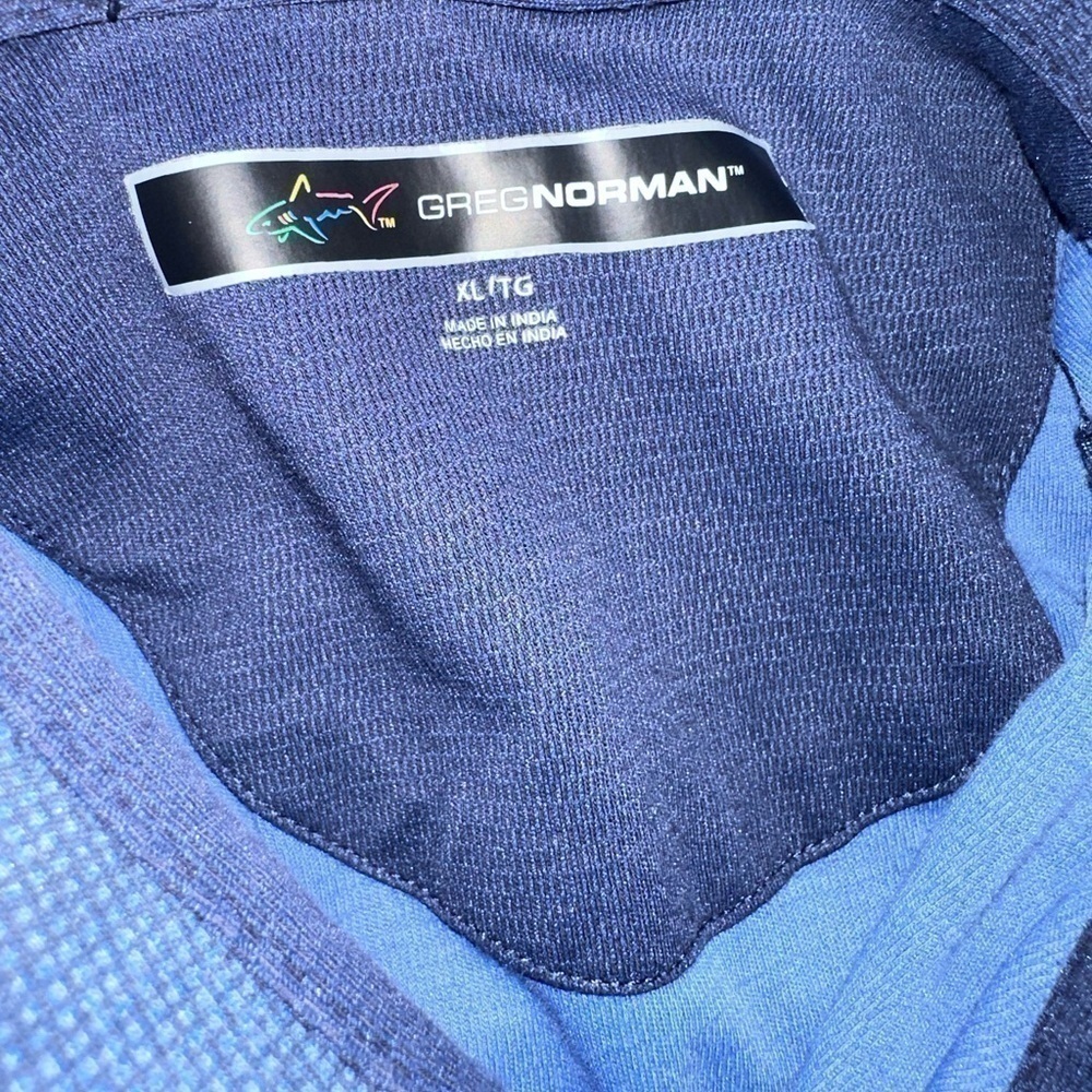 Men’s Pre Own As Is Greg Norman Size XL Blue Golf Shirt - Picture 2 of 3